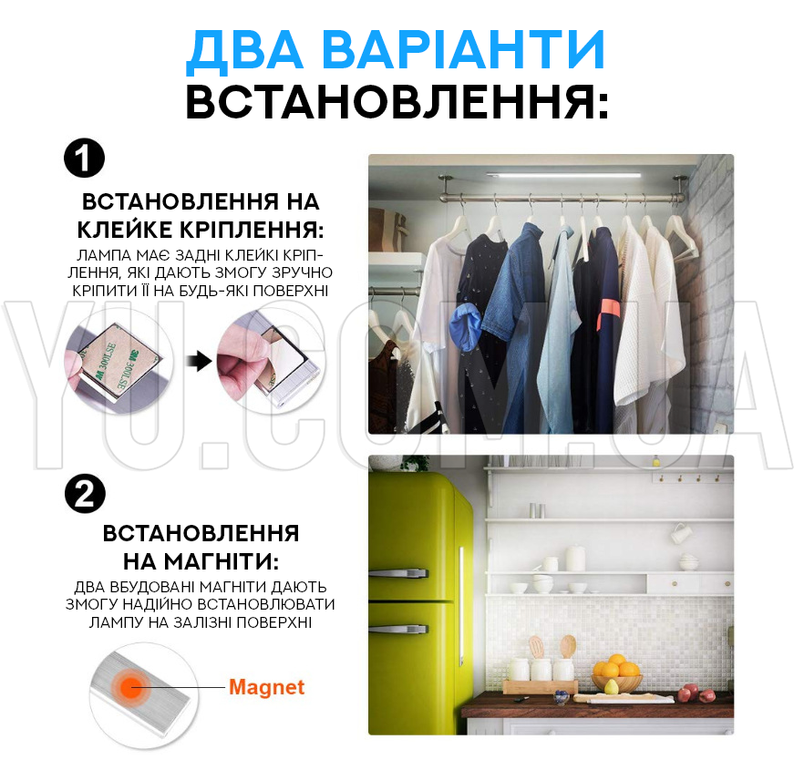 Портативная лампа с датчиком движения и USB зарядкой HYSS 230 (23см.)